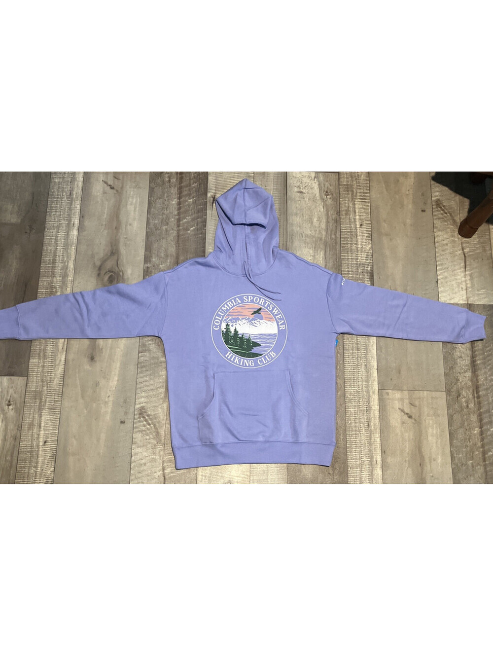 New! Women’s Columbia Sportswear Hiking Club Hoodie Color Fairytale Size Medium